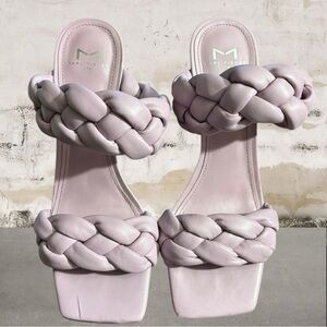 Marc Fisher Women's Hammy Woven Sandals Lavender Size 8.5